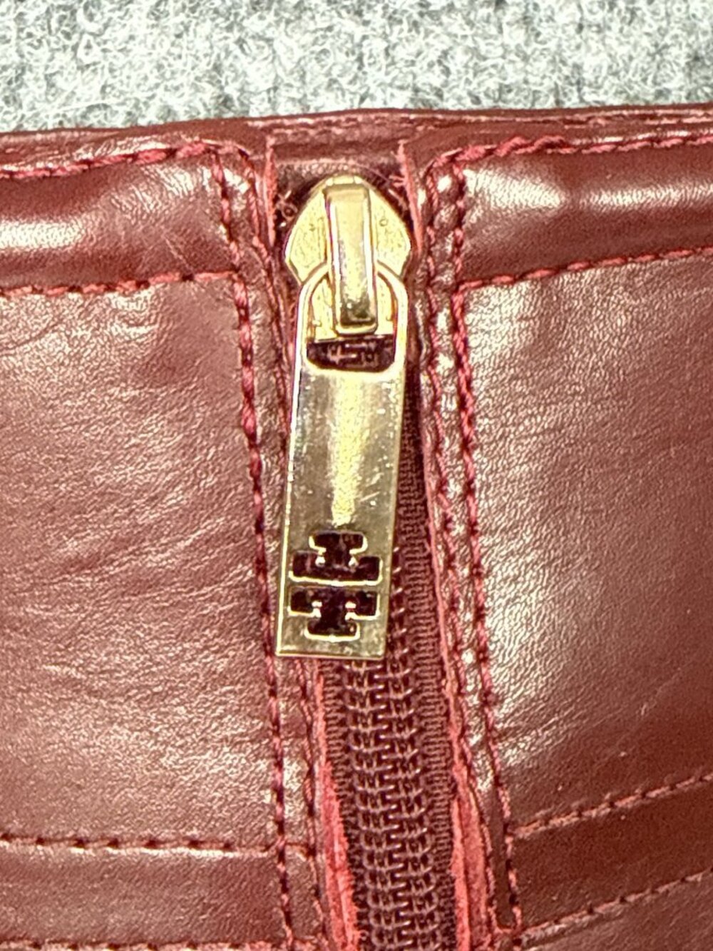 Tory Burch Classic Tall Riding Boot Burgundy Women's 6.5 - Picture 6 of 13